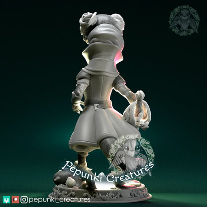 Ferret Duelist | Tabletop or Display Scale | D&D Humblewood TTRPG Miniature | Pepunki Creatures