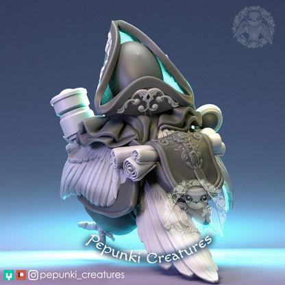 Cockatiel Navigator | Tabletop or Display Scale | D&D Humblewood TTRPG Miniature | Pepunki Creatures