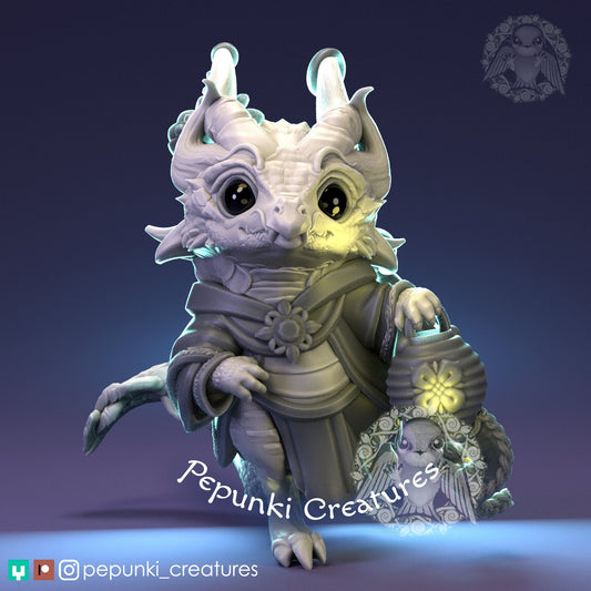 Dragoncito, Cute Asian Dragon | Tabletop or Display Scale | D&D Humblewood TTRPG Miniature | Pepunki Creatures