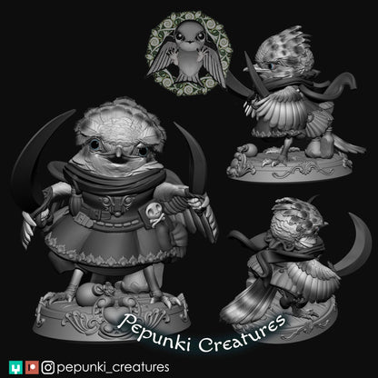 Flycatcher Swashbuckler | Tabletop or Display Scale | D&D Humblewood TTRPG Miniature | Pepunki Creatures