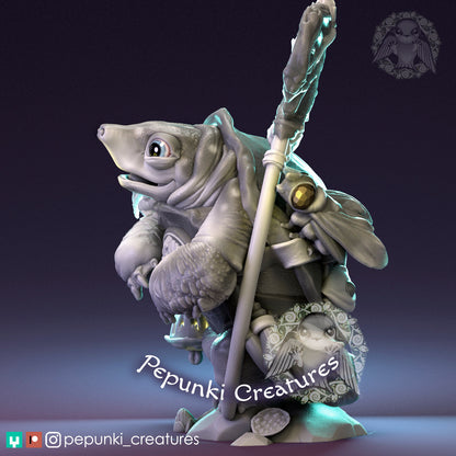 Pig Nose Turtle Druid | Tabletop or Display Scale | D&D Humblewood TTRPG Miniature | Pepunki Creatures