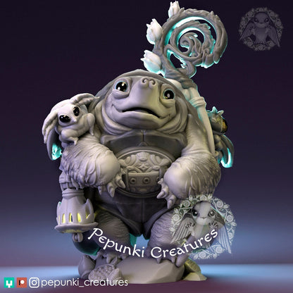 Pig Nose Turtle Druid | Tabletop or Display Scale | D&D Humblewood TTRPG Miniature | Pepunki Creatures