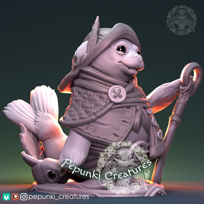 Seal Fisherman | Tabletop or Display Scale | D&D Humblewood TTRPG Miniature | Pepunki Creatures