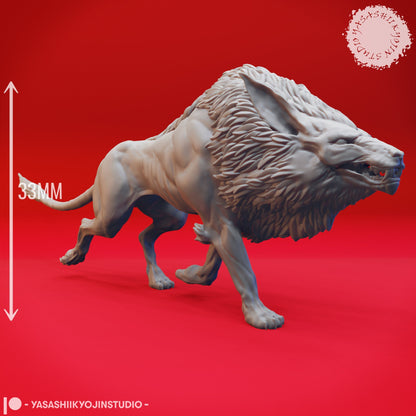 Worg | TABLETOP SCALE | D&D TTRPG Monster Miniature | Yasashii Kyojin Studio