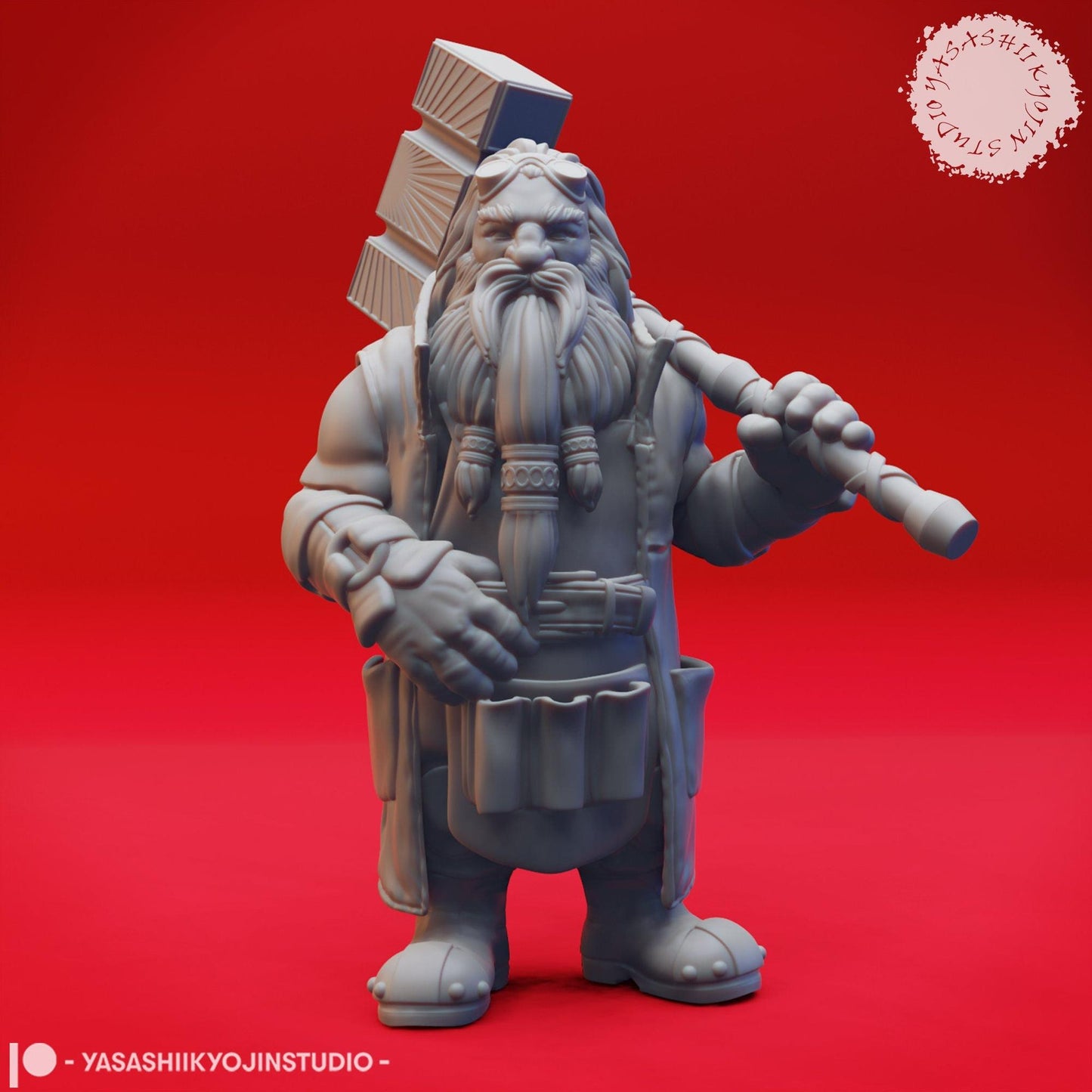 Dwarf, Rockseeker Brothers | TABLETOP SCALE | D&D TTRPG Monster Miniature | Yasashii Kyojin Studio