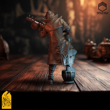 Uldon the Bard, Human Male | Tabletop or Display Scale | TTRPG D&D Miniature | Cripta Studios