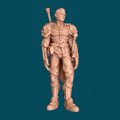 Eurshin a Dramatic Half-Orc - Two Poses! | TTRPG D&D Miniature | Awkward Penguin Minis