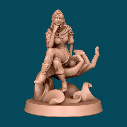 Vivienne a Witty Wiz | D&D TTRPG Miniature | Awkward Penguin Minis