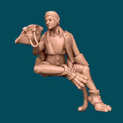 Que a Shifter Pirate | D&D TTRPG Miniature | Awkward Penguin Minis