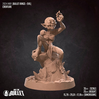 Bullet Rings, Creature | TABLETOP SCALE | TTRPG Miniature | Bite the Bullet | Unpainted, Unplated Resin 8k