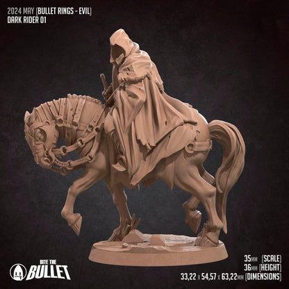 Bullet Rings, Dark Riders | TABLETOP SCALE | TTRPG Miniature | Bite the Bullet | Unpainted, Unplated Resin 8k