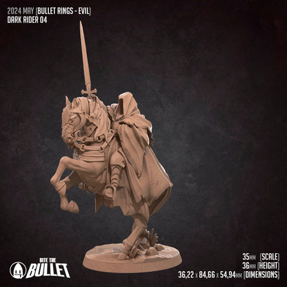 Bullet Rings, Dark Riders | TABLETOP SCALE | TTRPG Miniature | Bite the Bullet | Unpainted, Unplated Resin 8k