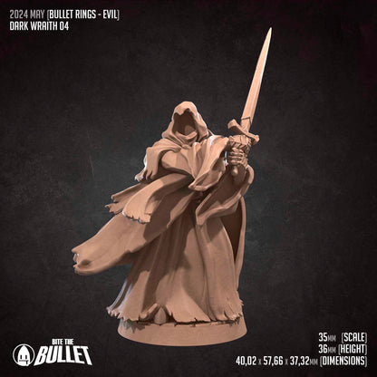 Bullet Rings, Dark Wraiths | TABLETOP SCALE | TTRPG Miniature | Bite the Bullet | Unpainted, Unplated Resin 8k