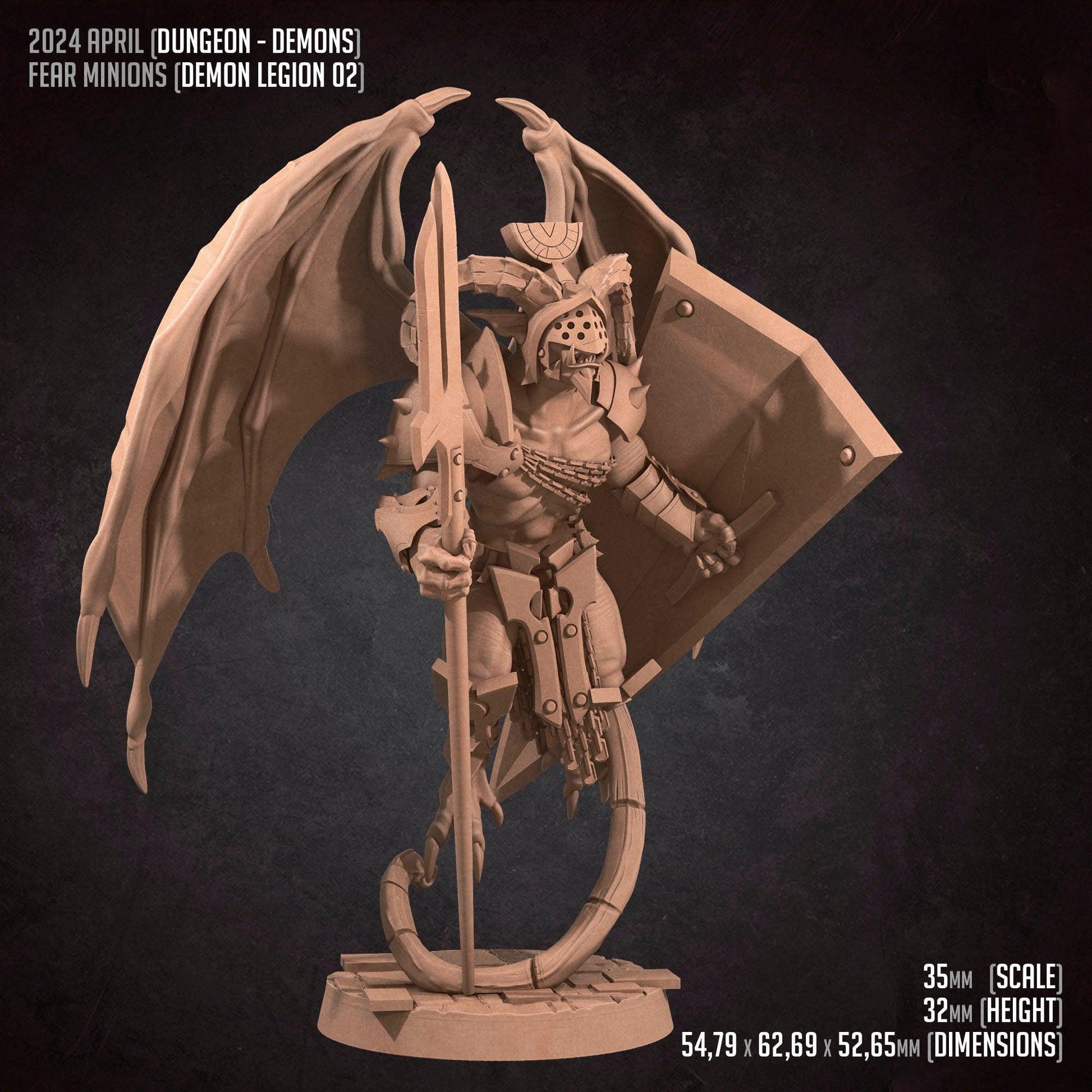 Demon Legion | TABLETOP SCALE | D&D TTRPG Boss Monster Miniature | Bite the Bullet
