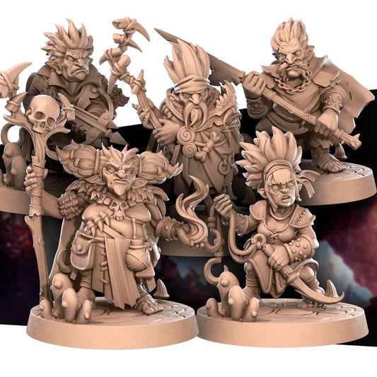 Derros, Underdark Gnomes | TABLETOP SCALE | TTRPG Miniature | Bite the Bullet | Unpainted, Unplated Resin 8k