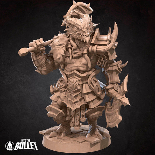 Dragonborn Barbarian | TABLETOP SCALE | TTRPG Miniature | Bite the Bullet