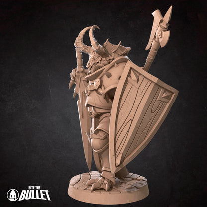 Dragonborn Fighter | TABLETOP SCALE | TTRPG Miniature | Bite the Bullet | Unpainted, Unplated Resin 8k