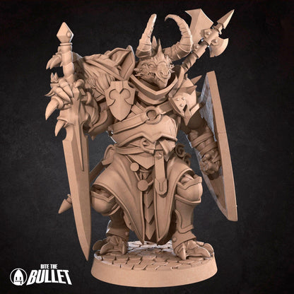 Dragonborn Fighter | TABLETOP SCALE | TTRPG Miniature | Bite the Bullet | Unpainted, Unplated Resin 8k