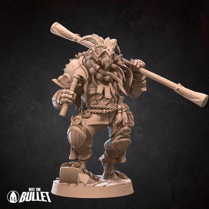 Dragonborn Monk | TABLETOP SCALE | TTRPG Miniature | Bite the Bullet | Unpainted, Unplated Resin 8k