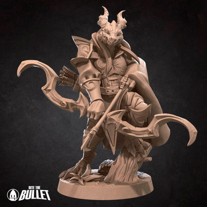 Dragonborn Ranger | TABLETOP SCALE | TTRPG Miniature | Bite the Bullet