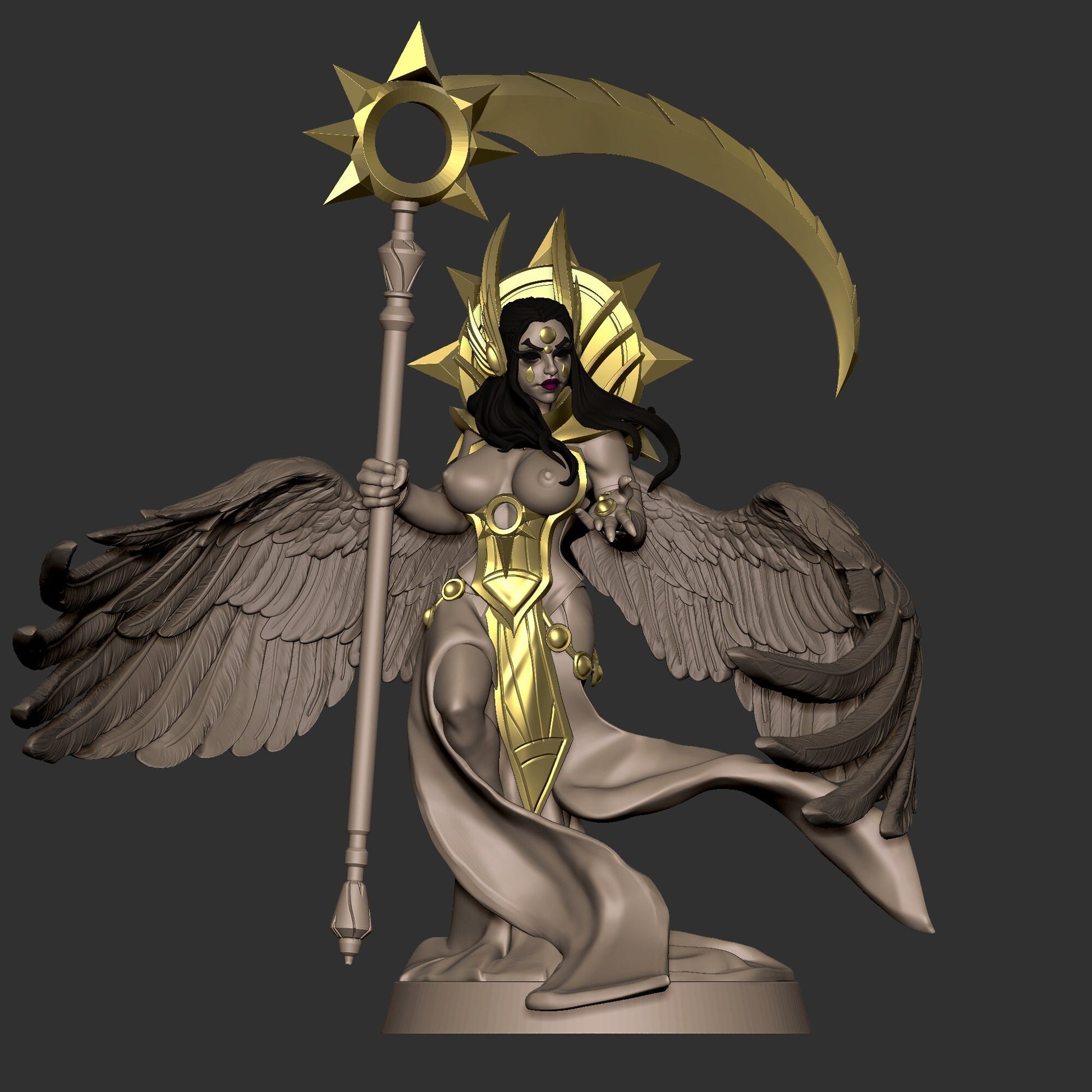 Exxotic Deathpact Angel | Woman Pinup SFW NSFW Model Miniature | Bite the Bullet