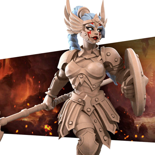 Exotic Bullet Hell Amazon Hero | Woman Pinup SFW NSFW Model Miniature | Bite the Bullet