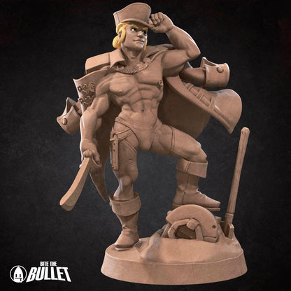 Exxotic Marine | Man Pinup SFW NSFW Model Miniature | Bite the Bullet