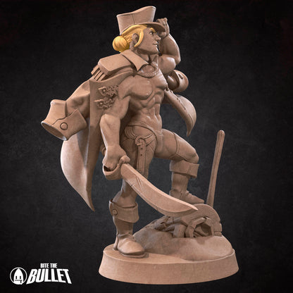 Exxotic Marine | Man Pinup SFW NSFW Model Miniature | Bite the Bullet