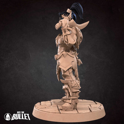 Exxotic Orc Rogue | Woman Pinup SFW NSFW Model Miniature | Bite the Bullet