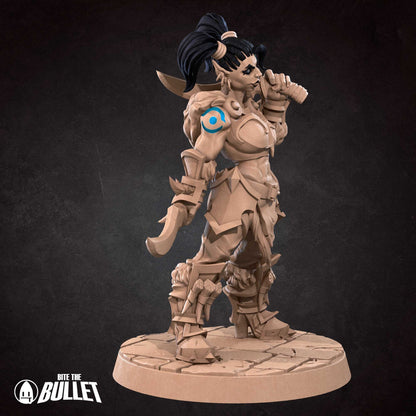 Exxotic Orc Rogue | Woman Pinup SFW NSFW Model Miniature | Bite the Bullet