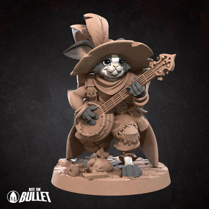 Harengon Bard | TABLETOP SCALE | D&D TTRPG Miniature | Bite the Bullet | Unpainted, Unplated Resin 8k