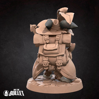 Harengon Bard | TABLETOP SCALE | D&D TTRPG Miniature | Bite the Bullet | Unpainted, Unplated Resin 8k