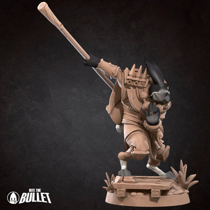 Harengon Monk | TABLETOP SCALE | D&D TTRPG Miniature | Bite the Bullet | Unpainted, Unplated Resin 8k