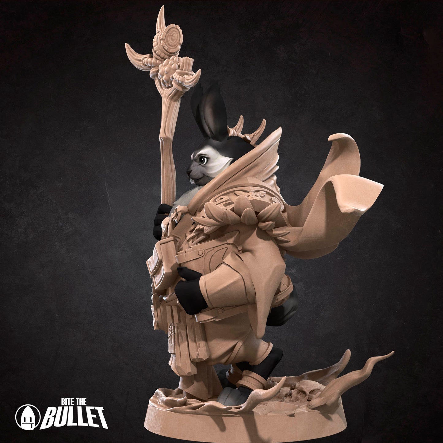 Harengon Warlock | TABLETOP SCALE | D&D TTRPG Miniature | Bite the Bullet | Unpainted, Unplated Resin 8k