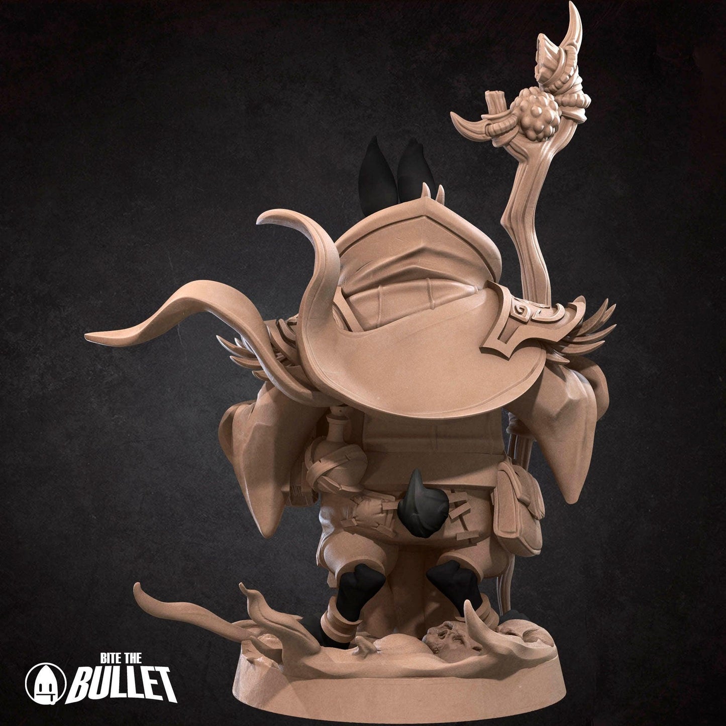 Harengon Warlock | TABLETOP SCALE | D&D TTRPG Miniature | Bite the Bullet | Unpainted, Unplated Resin 8k
