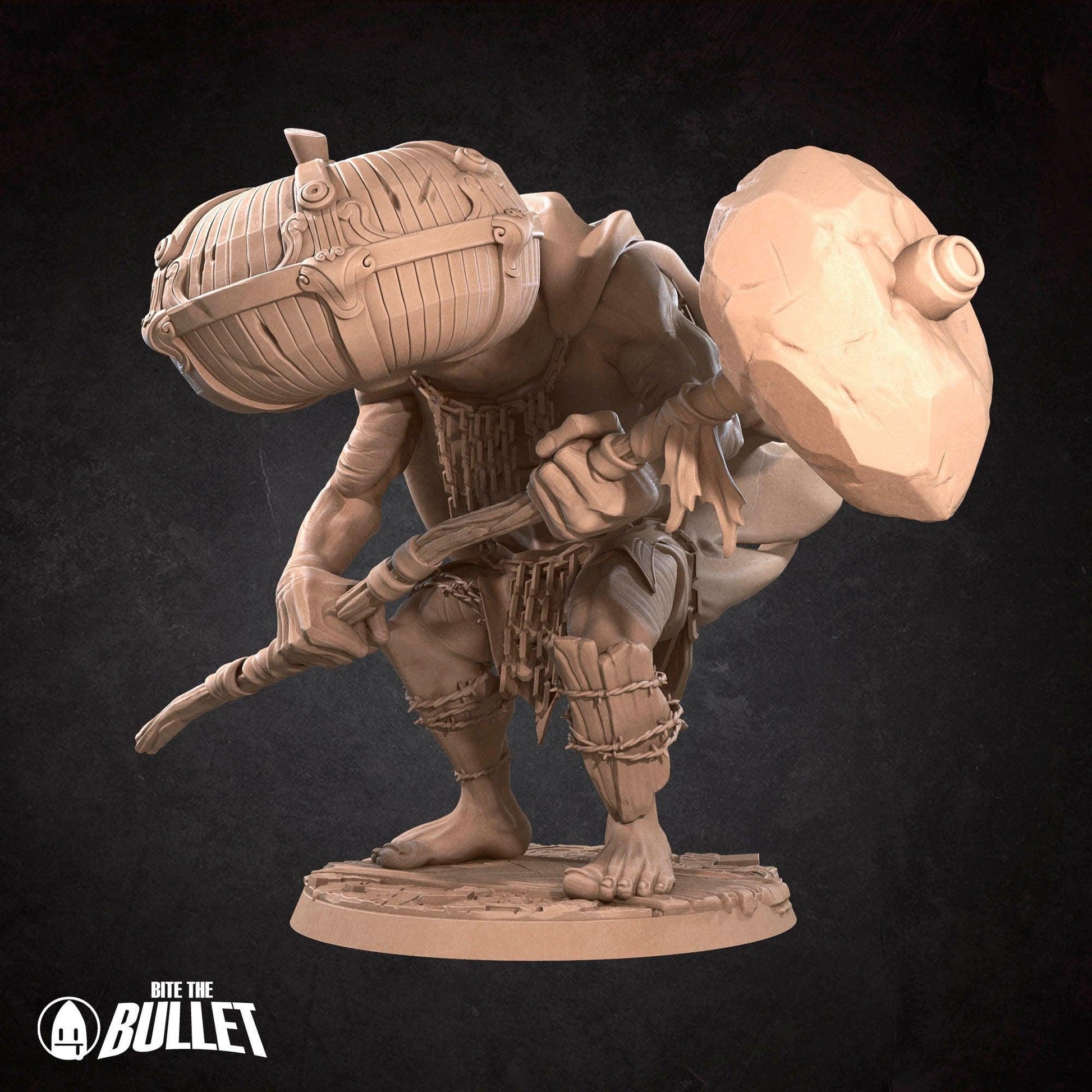 Bullet Dark Souls, Mad Pumpkin | TABLETOP SCALE | D&D TTRPG Miniature | Bite the Bullet | Unpainted, Unplated Resin 8k