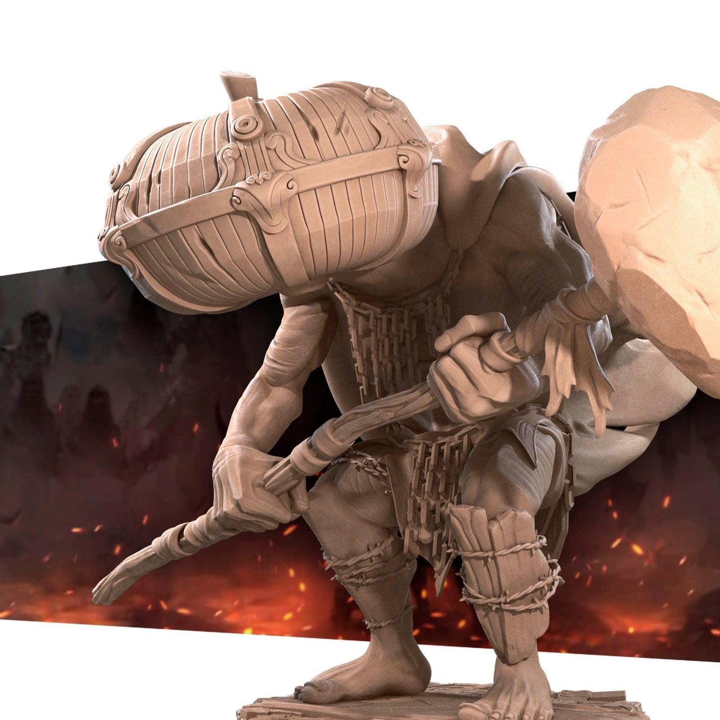 Bullet Dark Souls, Mad Pumpkin | TABLETOP SCALE | D&D TTRPG Miniature | Bite the Bullet | Unpainted, Unplated Resin 8k