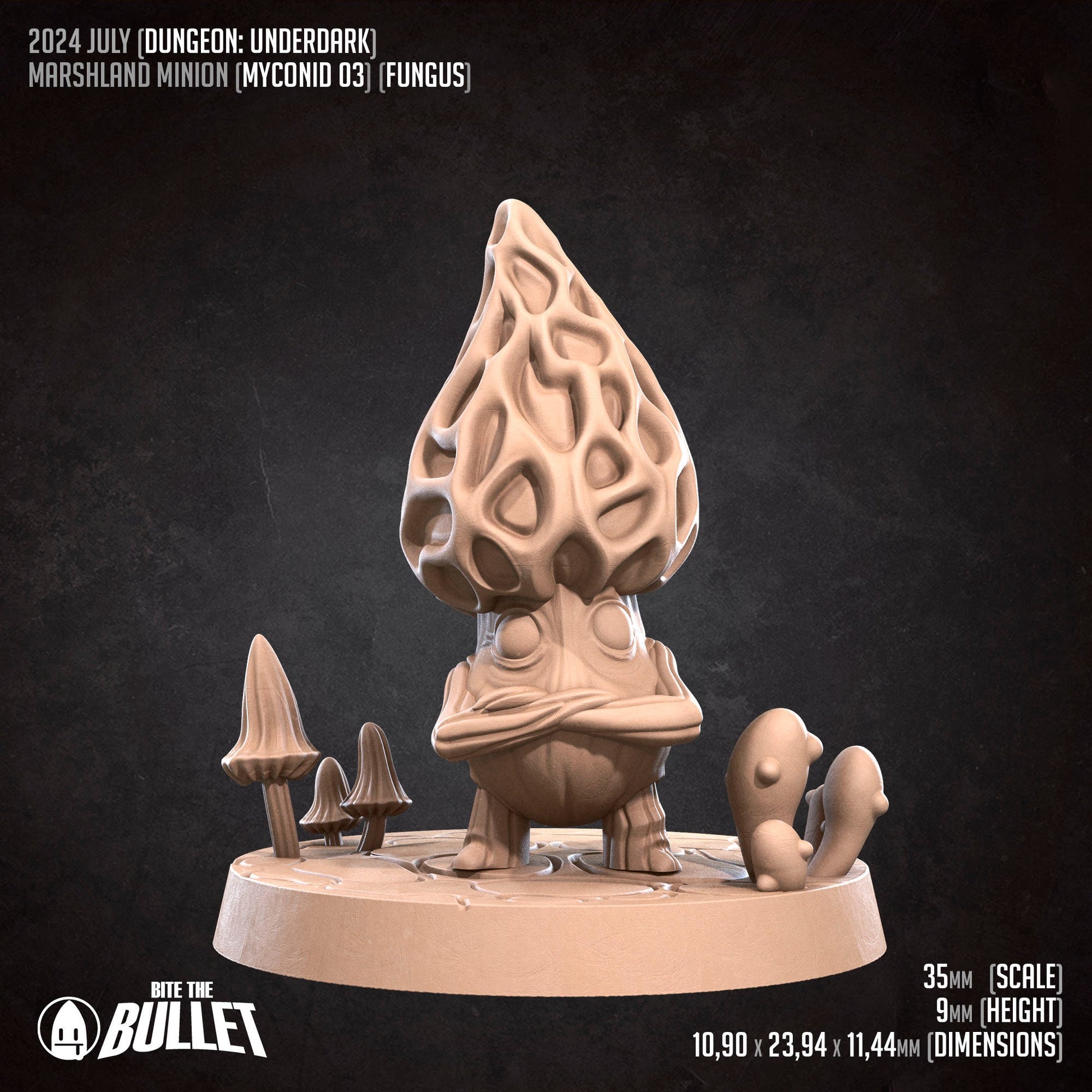 Myconids | TABLETOP SCALE | D&D TTRPG Miniature | Bite the Bullet