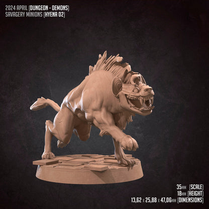 Hyenas | TABLETOP SCALE | D&D TTRPG Miniature | Bite the Bullet