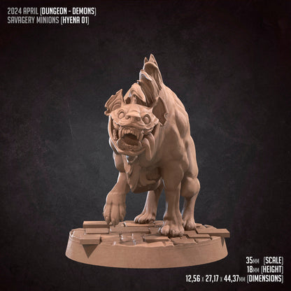 Hyenas | TABLETOP SCALE | D&D TTRPG Miniature | Bite the Bullet