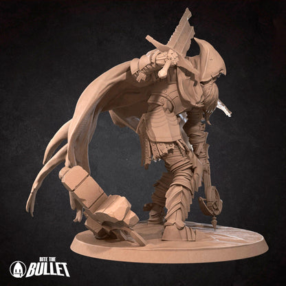 Bullet Dark Souls, Slave Knight | TABLETOP SCALE | D&D TTRPG Miniature | Bite the Bullet | Unpainted, Unplated Resin 8k
