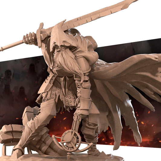 Bullet Dark Souls, Slave Knight | TABLETOP SCALE | D&D TTRPG Miniature | Bite the Bullet | Unpainted, Unplated Resin 8k