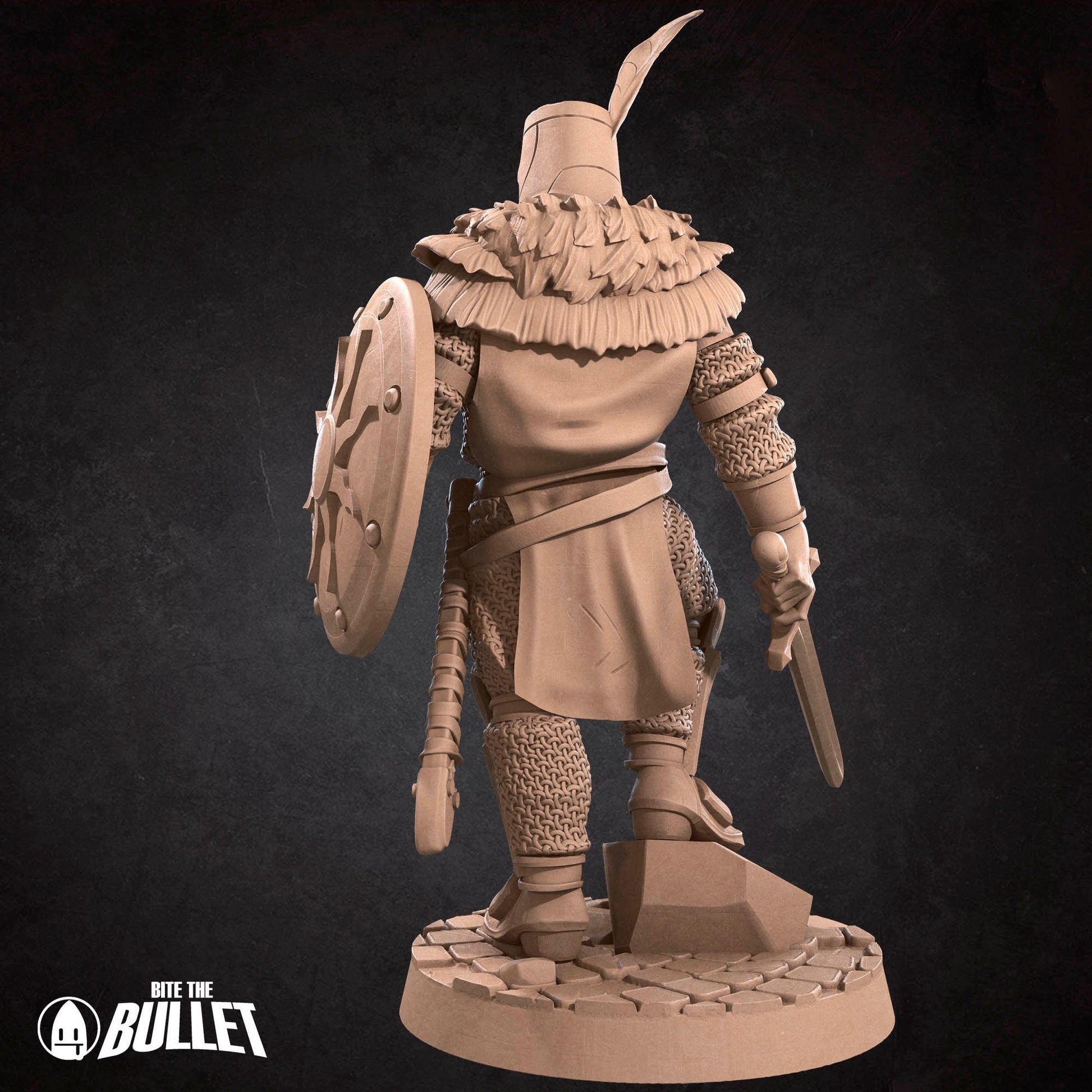 Bullet Dark Souls, Sunlight Knight | TABLETOP SCALE | D&D TTRPG Miniature | Bite the Bullet