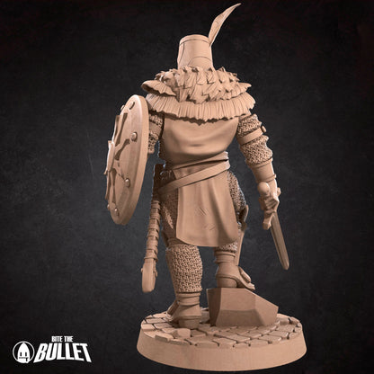 Bullet Dark Souls, Sunlight Knight | TABLETOP SCALE | D&D TTRPG Miniature | Bite the Bullet