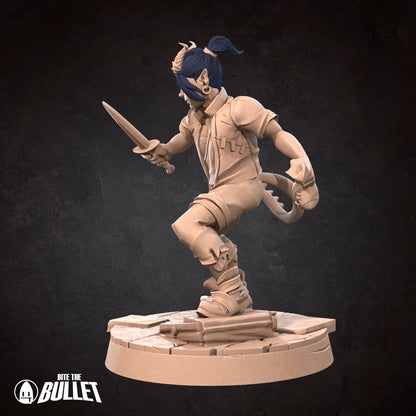 Tiefling Children | TABLETOP SCALE | D&D TTRPG Miniature | Bite the Bullet | Unpainted, Unplated Resin 8k
