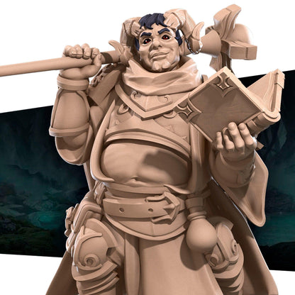 Tiefling Cleric | TABLETOP SCALE | D&D TTRPG Miniature | Bite the Bullet | Unpainted, Unplated Resin 8k