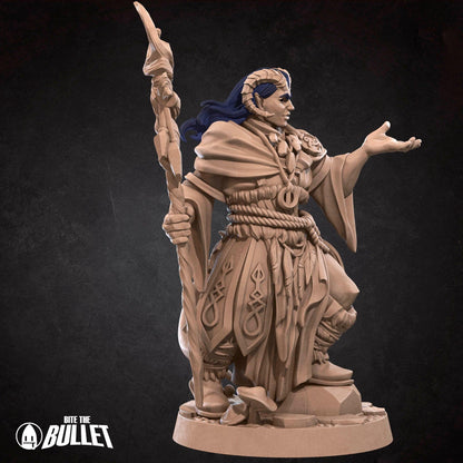 Tiefling Druid, Male | TABLETOP SCALE | D&D TTRPG Miniature | Bite the Bullet