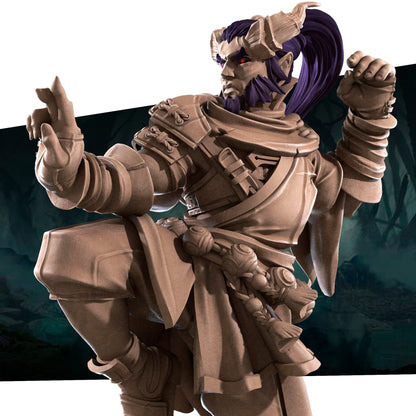 Tiefling Monk | TABLETOP SCALE | D&D TTRPG Miniature | Bite the Bullet | Unpainted, Unplated Resin 8k