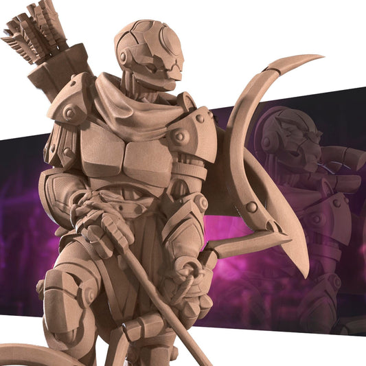 Warforged Ranger | TTRPG Miniature | Bite the Bullet | Unpainted, Unplated Resin 8k