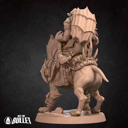 Bullet Rings, Warg Rider Lieutenant | TABLETOP SCALE | TTRPG Miniature | Bite the Bullet | Unpainted, Unplated Resin 8k